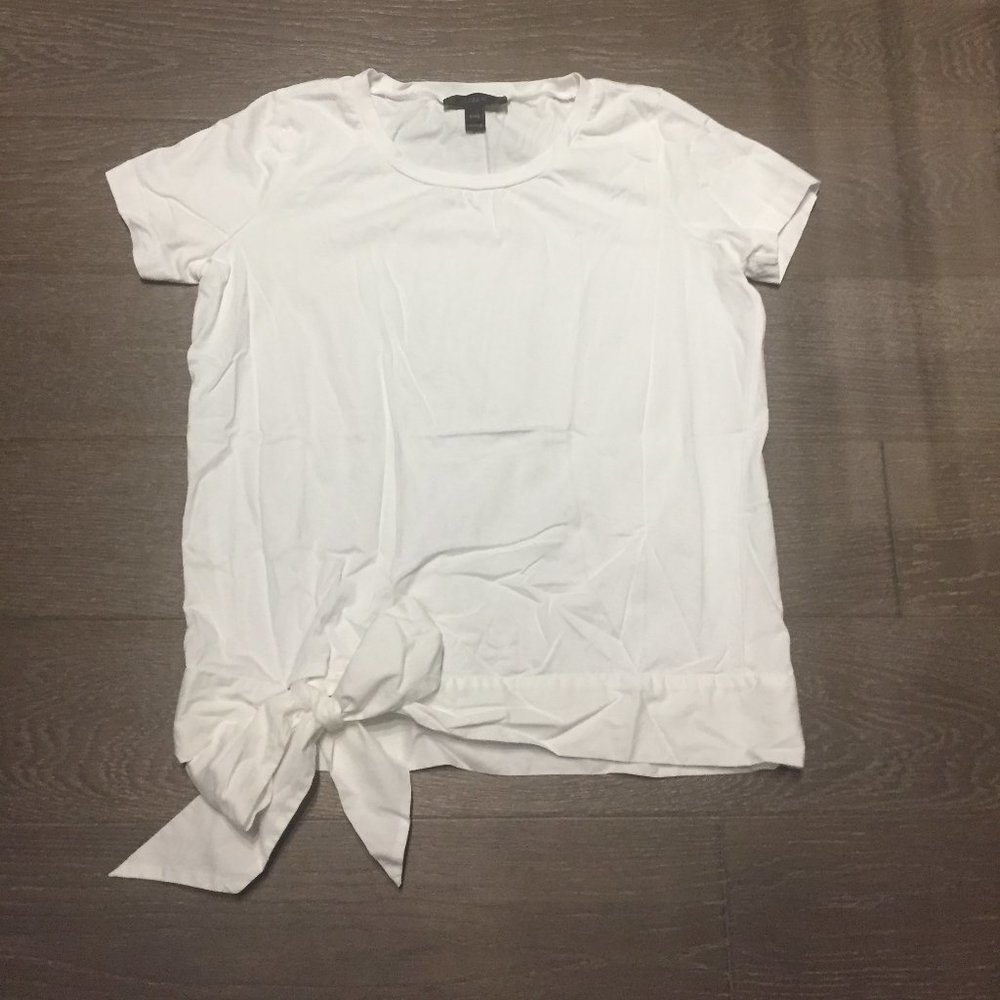 J.CREW white bow t-shirt - NWOT